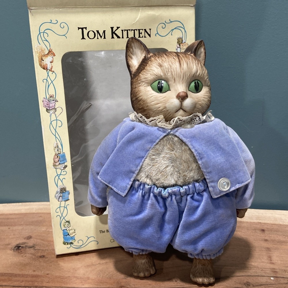 1987 Eden Toys Beatrix Potter Collection "Tom Kitten" Porcelain Head with box - Picture 7 of 8